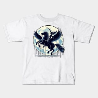Moonlit Pegasus Valkyrie Kids T-Shirt
